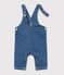 Salopette lunga in denim neonato blu