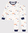 Pigiama in molleton bambino unisex con nuvolette bianco MARSHMALLOW/bianco MULTICO