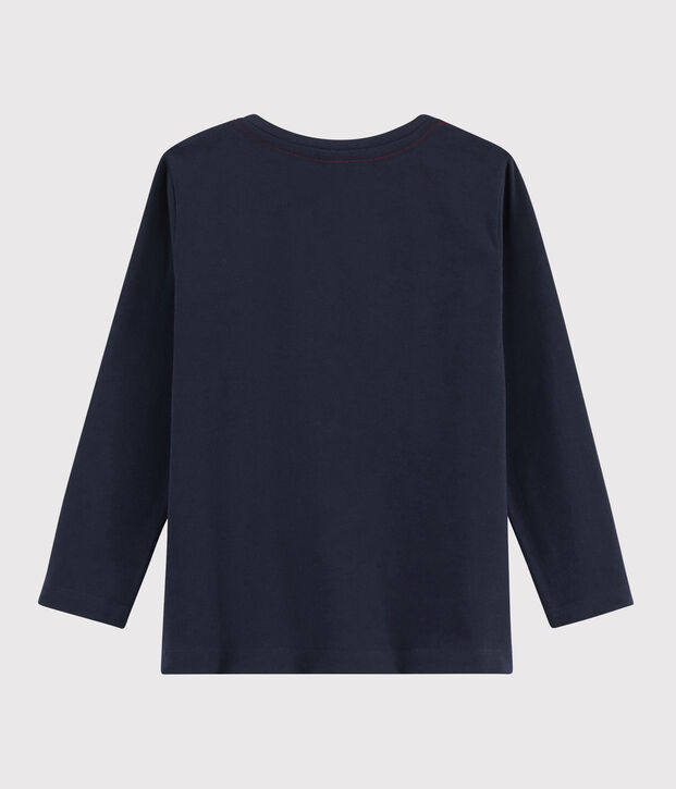 T-shirt serigrafata bambino blu