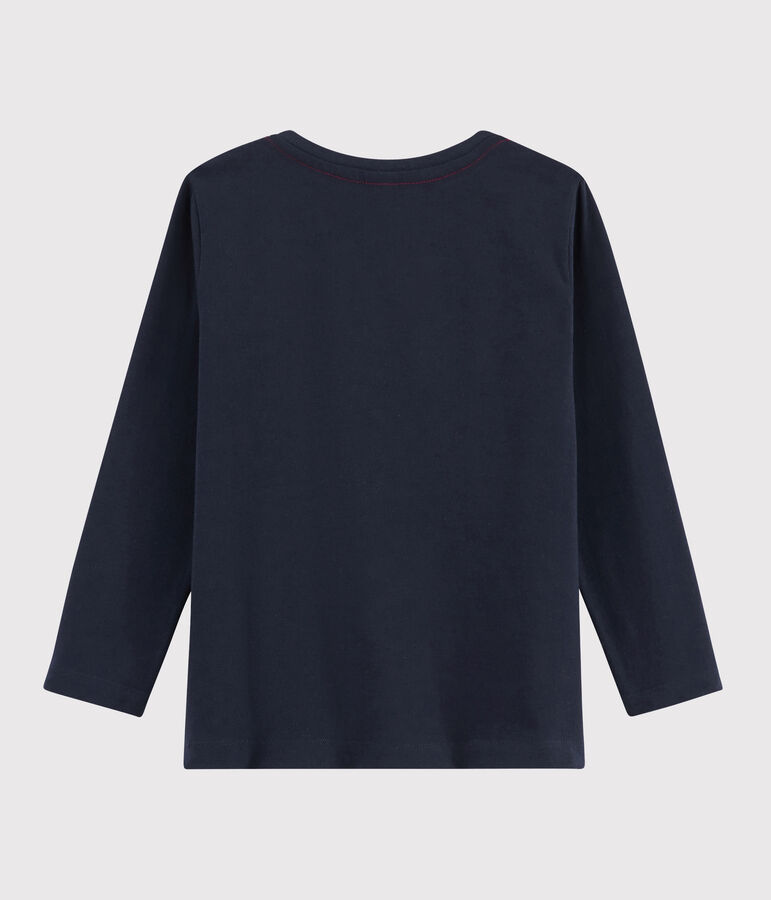 T-shirt serigrafata bambino blu