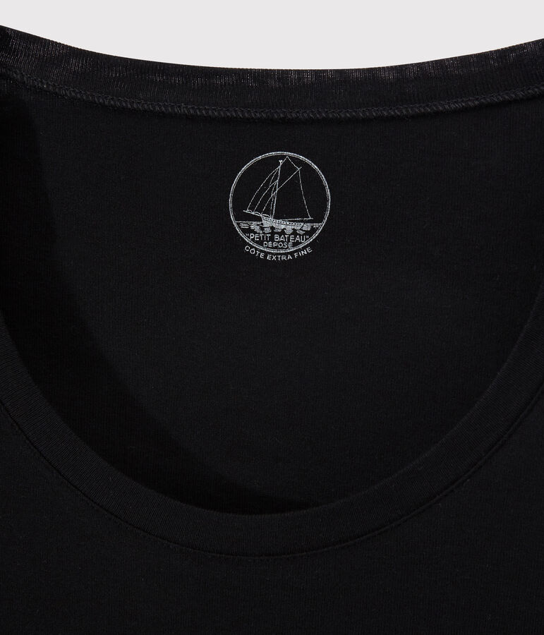 T-shirt a costine leggera Donna nero NOIR