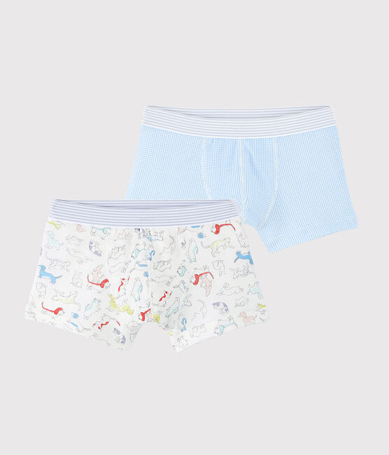 Confezione da 2 boxer fantasia animali bambino in cotone biologico variante 1