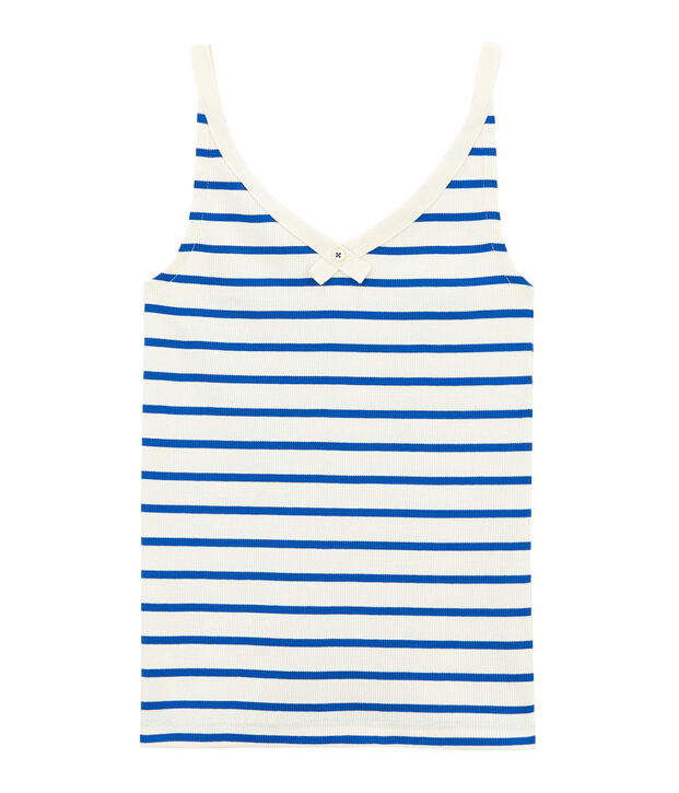 Canotte 100 anni culotte donna bianco/blu