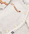 Completo 2 pezzi in maglia con stampa "P'tit Cœur" neonato beige MONTELIMAR/bianco MULTICO