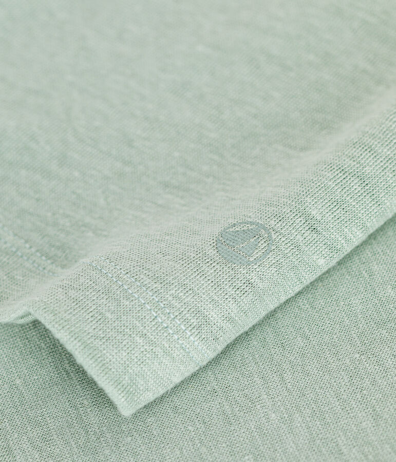 T-shirt L'ICONIQUE in lino da donna verde HERBIER