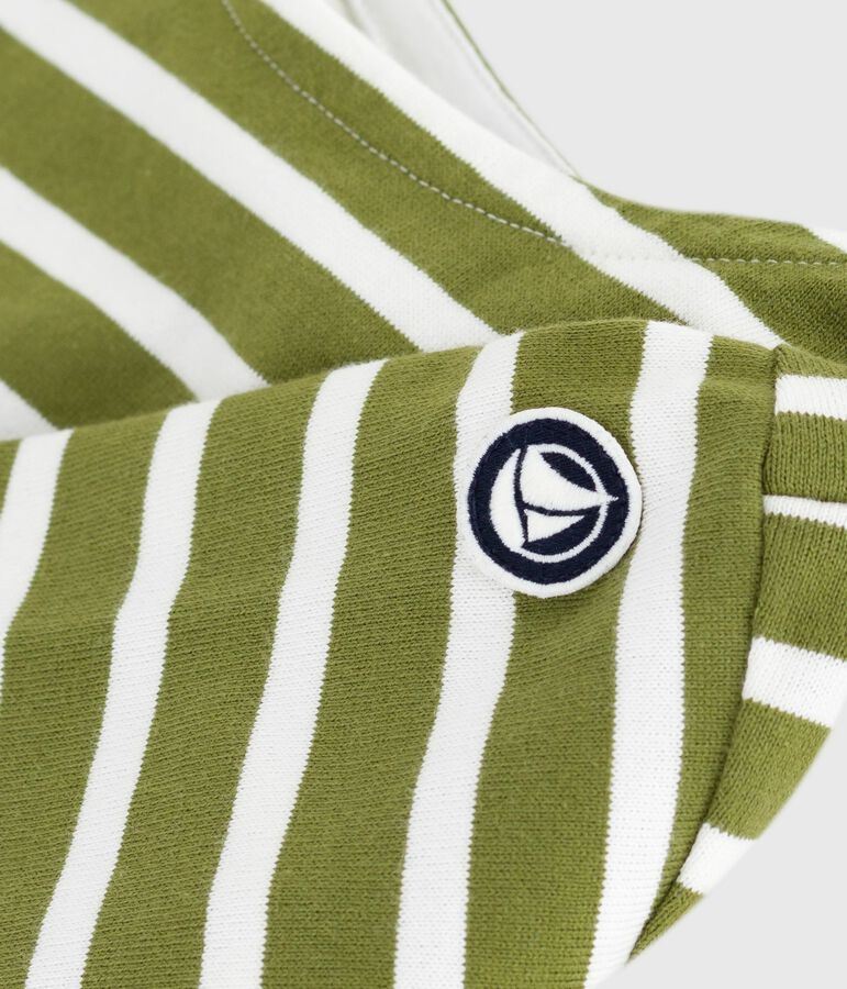 Marini&egrave;re in cotone bambino verde/ecru