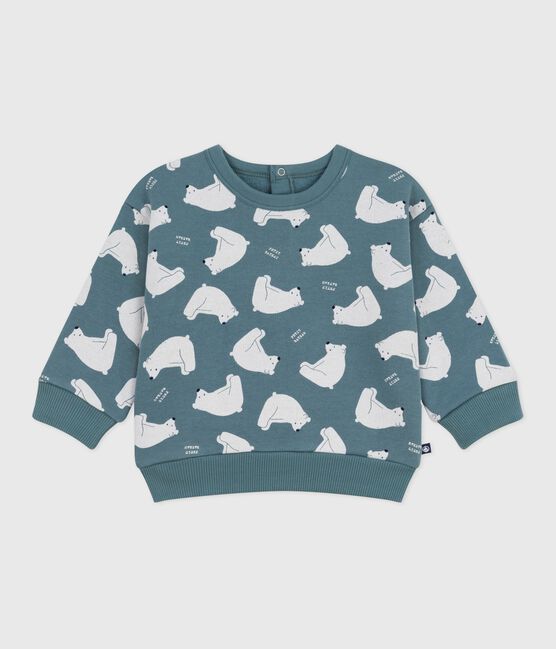 Felpa in cotone con orsi stampati neonato grigio GOBELIN/ MULTICO