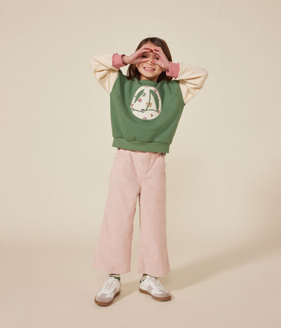 Maglia in tessuto felpato bambina PALMERAIE/ MULTICO