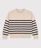 Maglione alla marinara in lana donna bianco AVALANCHE/blu SMOKING