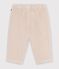 Pantaloni in velluto tinta unita neonato ecru