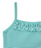 Costume da bagno bambina intero rigato verde FLAG/bianco LAIT