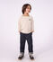 T-shirt a maniche lunghe a righe bambino beige/ecru/beige