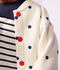 Giubbotto modello teddy in cotone con stampa a pois neonato blu/blu