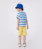 T-shirt a maniche corte in cotone a righe bambino blu ALASKA/ AVALANCHE