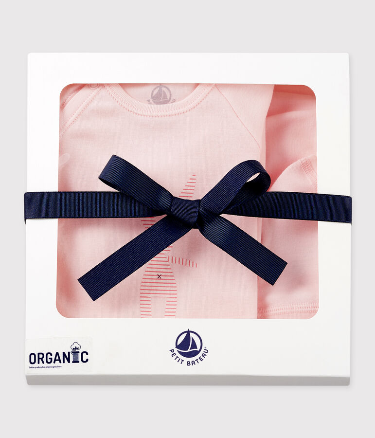 Scatola regalo nascita a costine multicolore