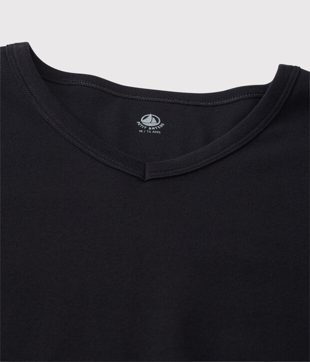 T-shirt maniche corte scollo a V Uomo nero