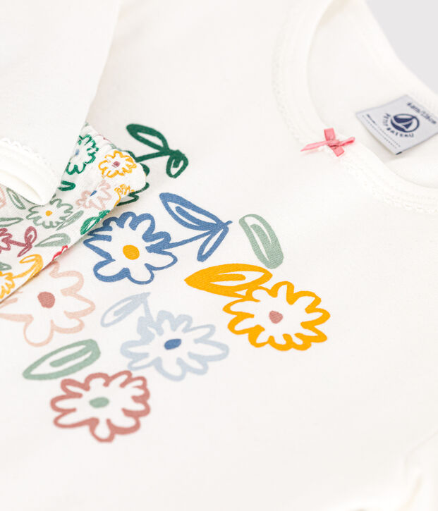 Pigiama bambino in cotone bianco/multicolore