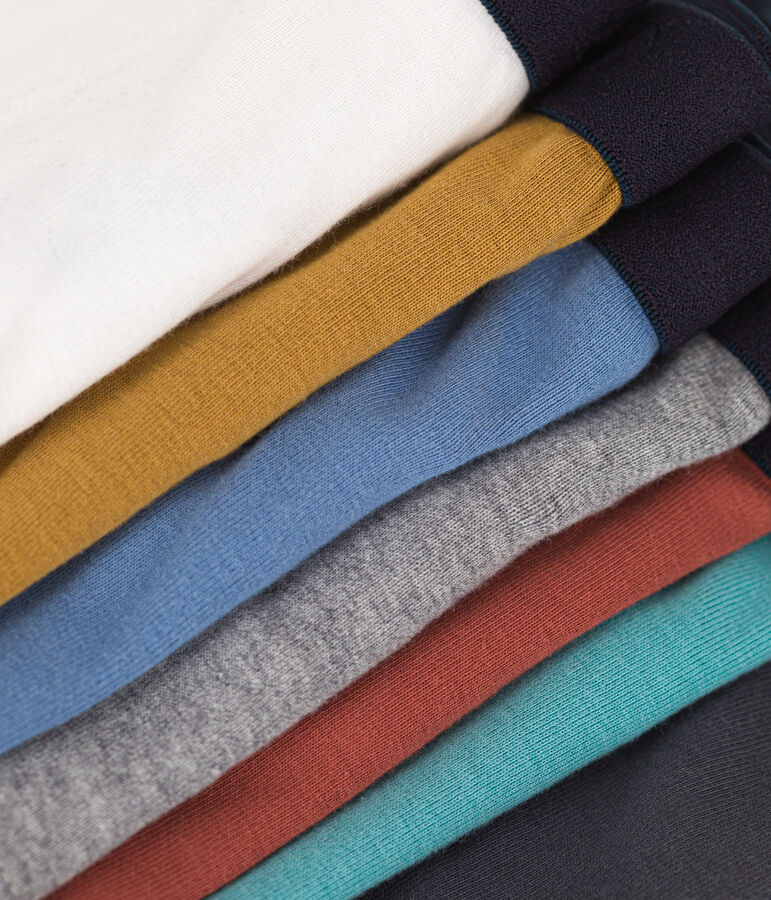 Set di 7 boxer in cotone tinta unita bambino multicolore