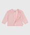 Cardigan in maglia di misto lana e cotone tinta unita neonato rosa JOLI