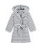 Accappatoio bambino in spugna bianco LAIT/blu MEDIEVAL