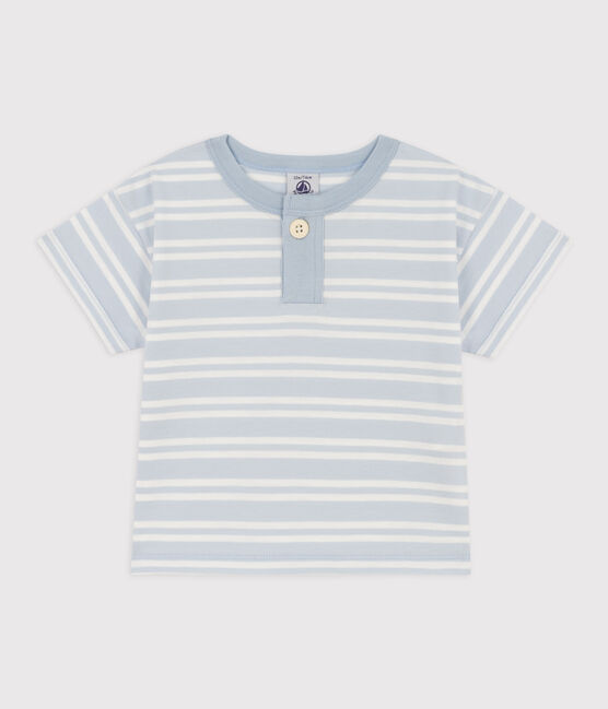T-shirt a maniche corte bebè in jersey a righe GOMME/ MARSHMALLOW