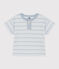 T-shirt a maniche corte bebè in jersey a righe GOMME/ MARSHMALLOW
