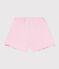Shorts in cotone tinta unita bambina rosa