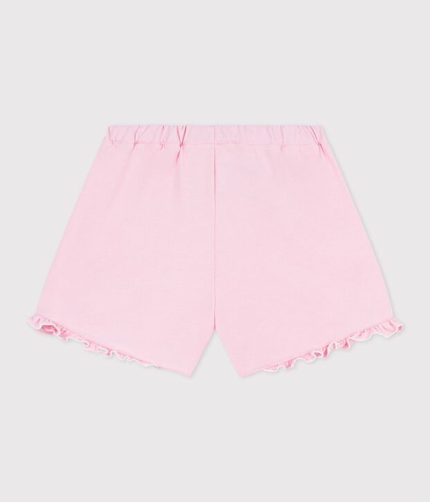 Shorts in cotone tinta unita bambina MARQUISE