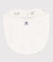 Bavaglino con stampa in cotone bianco MARSHMALLOW/grigio GRIS
