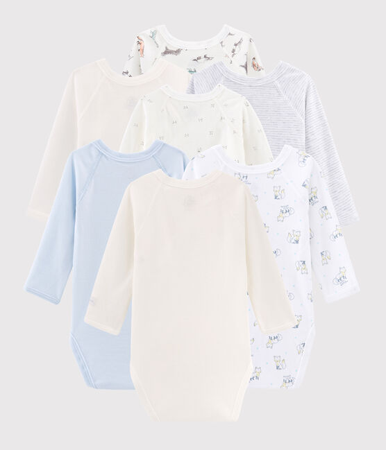 Set a sorpresa di 7 body per neonati a maniche lunghe variante 1