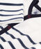 Tutina pigiama a righe in ciniglia bianco MARSHMALLOW/blu SMOKING