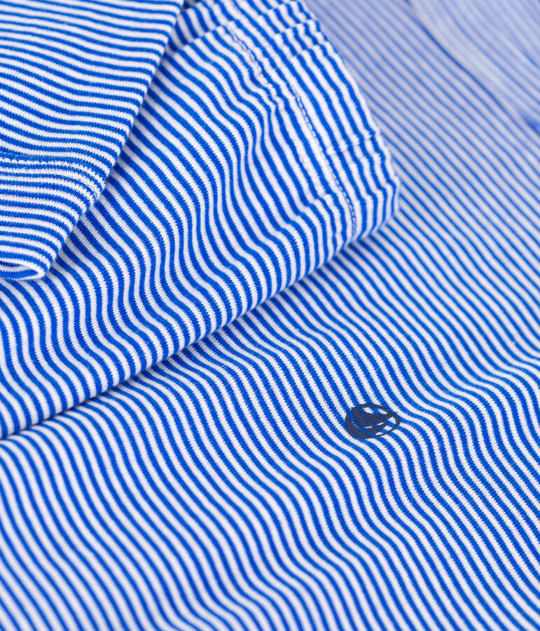 Pigiama in cotone a righe bambino blu/bianco