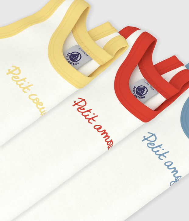 Set di body senza maniche in cotone tinta unita neonato multicolore