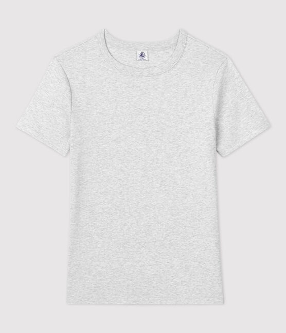 T-shirt L'ICONIQUE girocollo in cotone Donna grigio BELUGA CHINE