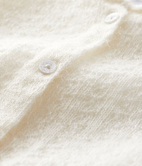 Cardigan in tricot bebè bianco MARSHMALLOW