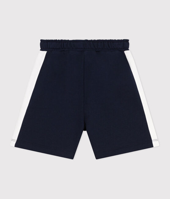 Bermuda corti in cotone tinta unita bambino blu SMOKING