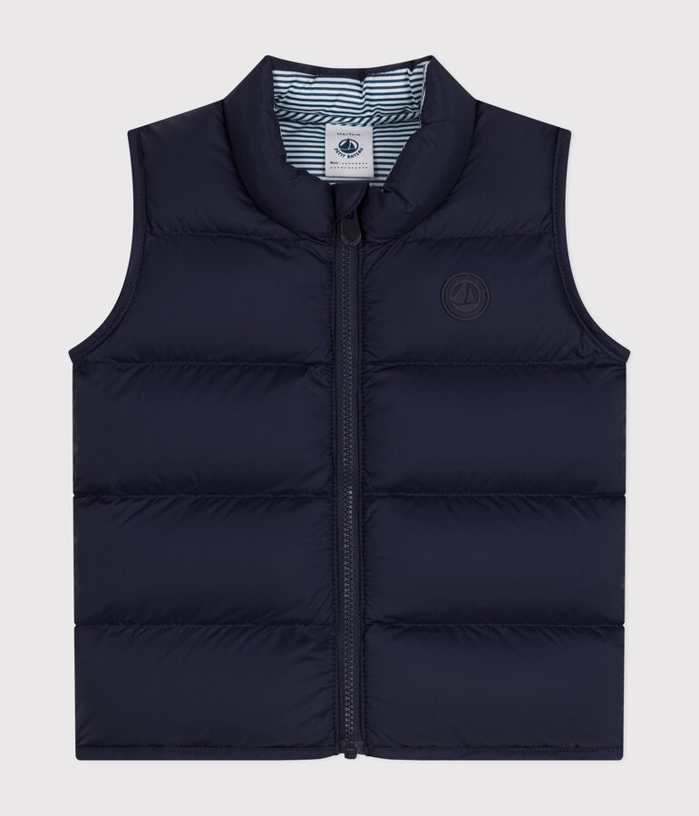 Piumino senza maniche trapuntato beb&egrave; blu