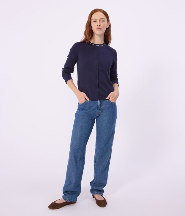 Cardigan in cotone tinta unita donna SMOKING