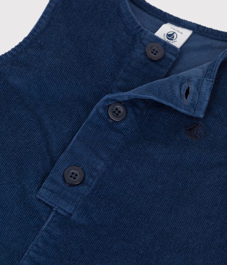 Tutina lunga in velluto a costine blu CREPUSCULE