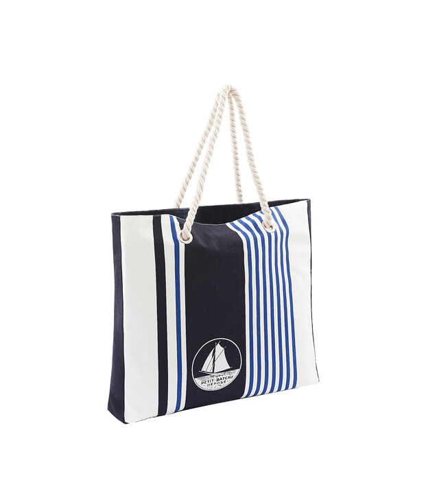 Borsa mare bianco/multicolore