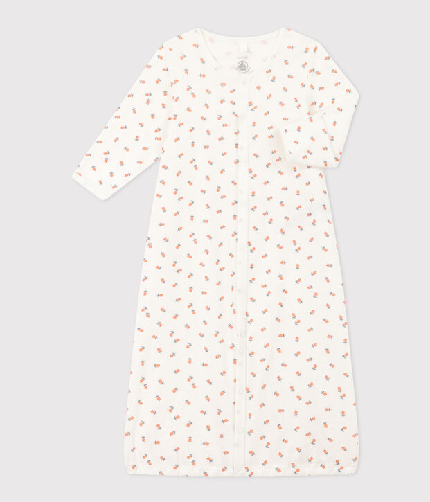 Tutina e sacco nanna con stampa in cotone bianco/multicolore