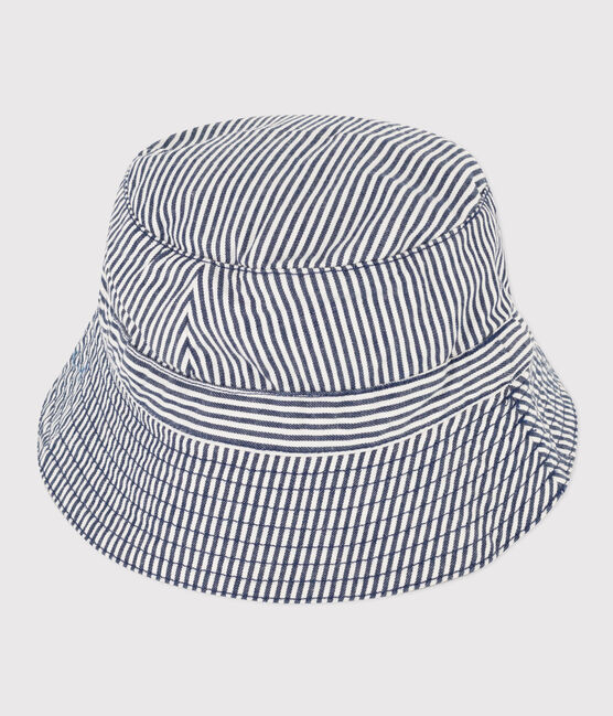 Bob in serge a righe bambino blu MEDIEVAL/bianco MARSHMALLOW