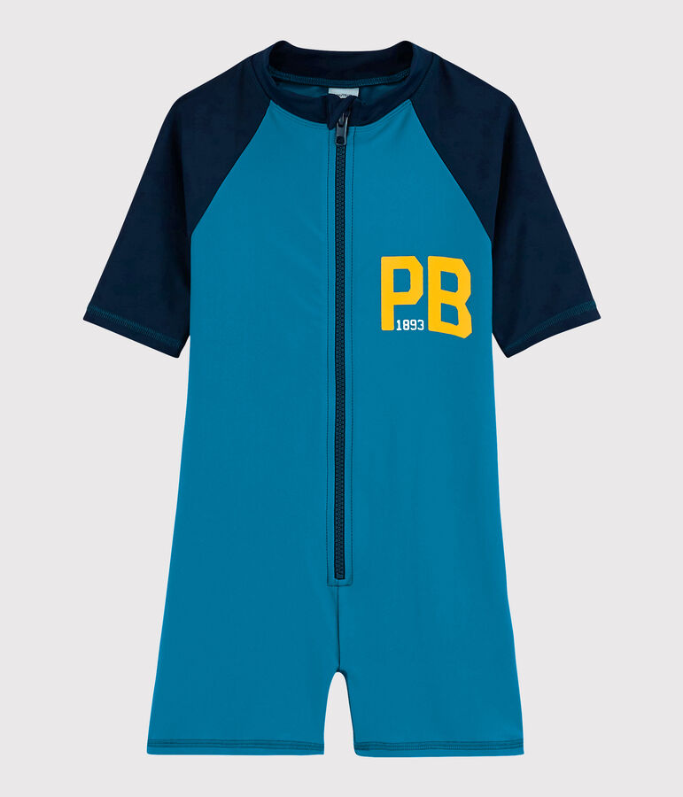 Tuta anti-uv riciclata bambino blu