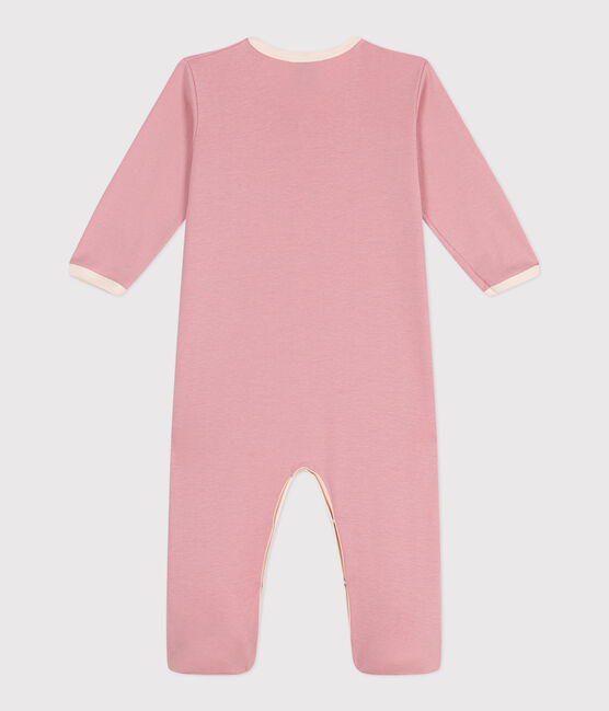 Pigiama in cotone tinta unita neonato rosa CHARME