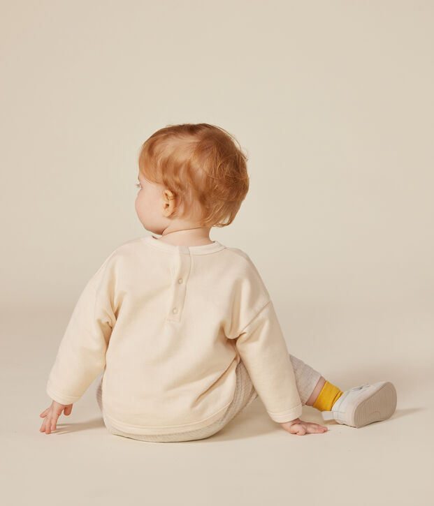Maglia in tessuto felpato neonato ecru