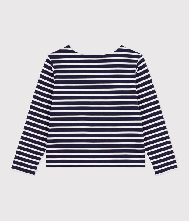 Marini&egrave;re in cotone a righe donna blu/bianco