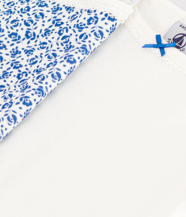 Confezione da 2 canottiere bambino con spalline in cotone a fiori multicolore