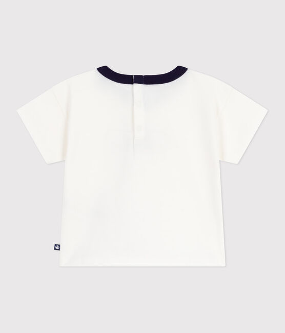 T-shirt a maniche lunghe in cotone con logo vintage neonato bianco MARSHMALLOW