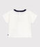 T-shirt a maniche lunghe in cotone con logo vintage neonato bianco MARSHMALLOW
