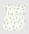 Blusa manica corta bebè in garza di cotone biologico a fiori bianco MARSHMALLOW/bianco MULTICO
